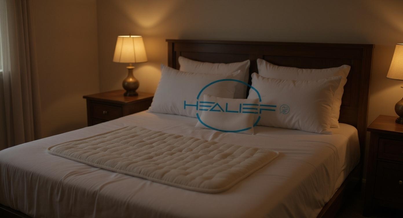 Cozy bedroom with Healief heating pad